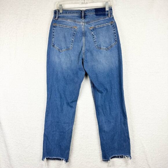 Abercrombie & Fitch Curve Love The Ankle Straight Ultra High Rise Distressed 6R - Picture 7 of 14